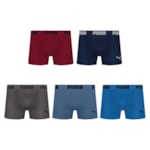 Kit 5 Cuecas Boxer Puma Sem Costura Masculina