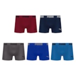 Kit 5 Cuecas Boxer Puma Sem Costura Masculina