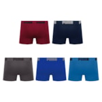 Kit 5 Cuecas Boxer Puma Sem Costura Masculina