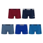 Kit 5 Cuecas Boxer Puma Sem Costura Masculina