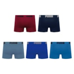 Kit 5 Cuecas Boxer Puma Sem Costura Masculina