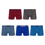 Kit 5 Cuecas Boxer Puma Sem Costura Masculina