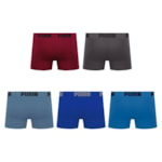 Kit 5 Cuecas Boxer Puma Sem Costura Masculina