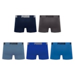 Kit 5 Cuecas Boxer Puma Sem Costura Masculina