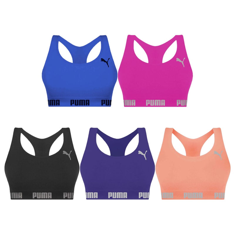 Kit 5 Tops Puma Nadador Sem Costura Feminino