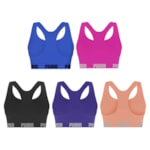 Kit 5 Tops Puma Nadador Sem Costura Feminino