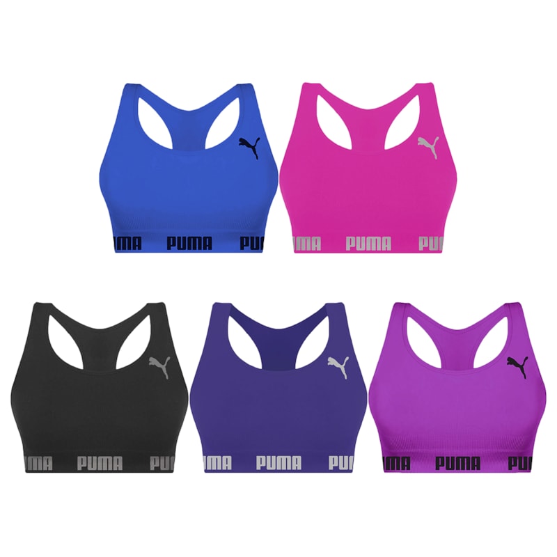 Kit 5 Tops Puma Nadador Sem Costura Feminino