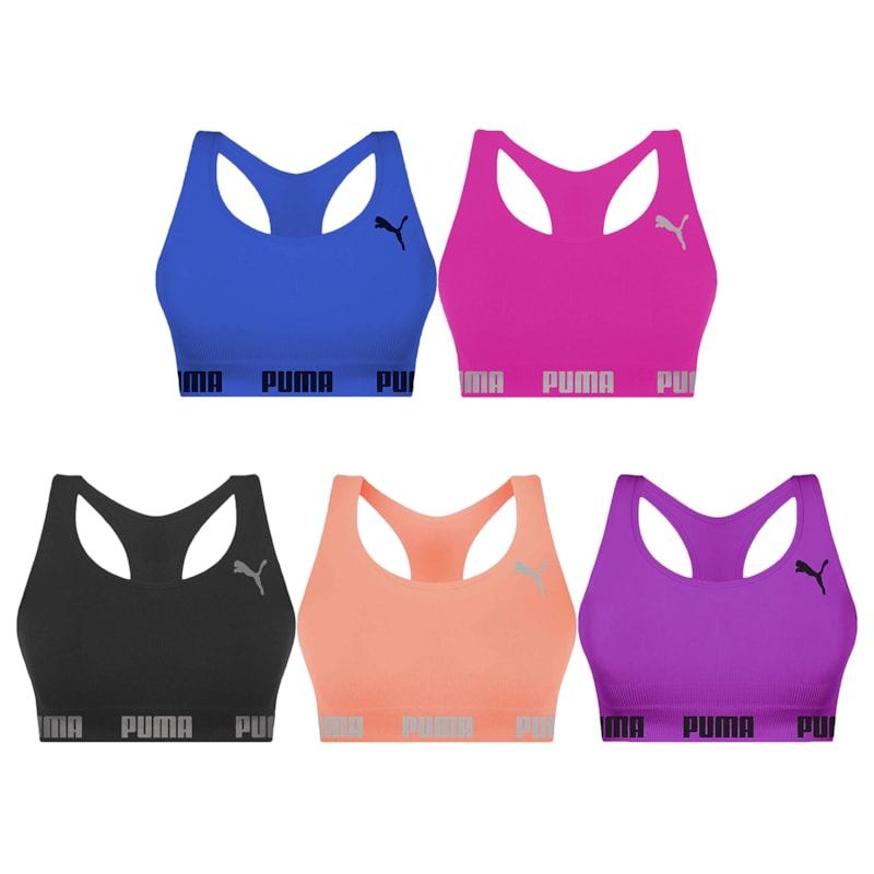 Kit 5 Tops Puma Nadador Sem Costura Feminino