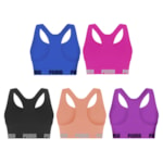 Kit 5 Tops Puma Nadador Sem Costura Feminino