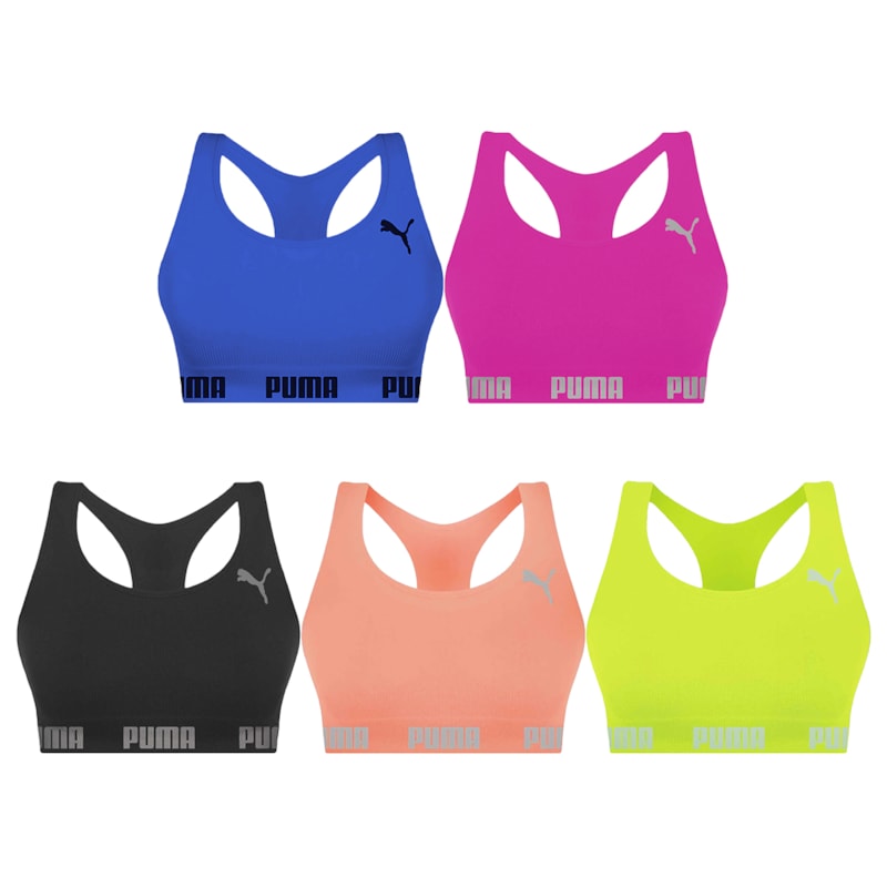 Kit 5 Tops Puma Nadador Sem Costura Feminino