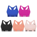 Kit 5 Tops Puma Nadador Sem Costura Feminino