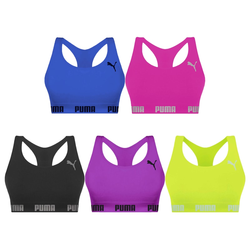 Kit 5 Tops Puma Nadador Sem Costura Feminino