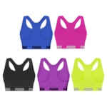 Kit 5 Tops Puma Nadador Sem Costura Feminino