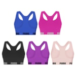 Kit 5 Tops Puma Nadador Sem Costura Feminino