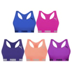 Kit 5 Tops Puma Nadador Sem Costura Feminino