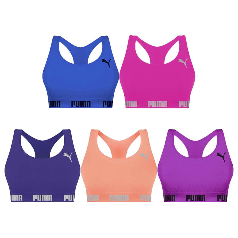 Kit 5 Tops Puma Nadador Sem Costura Feminino