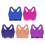 Kit 5 Tops Puma Nadador Sem Costura Feminino