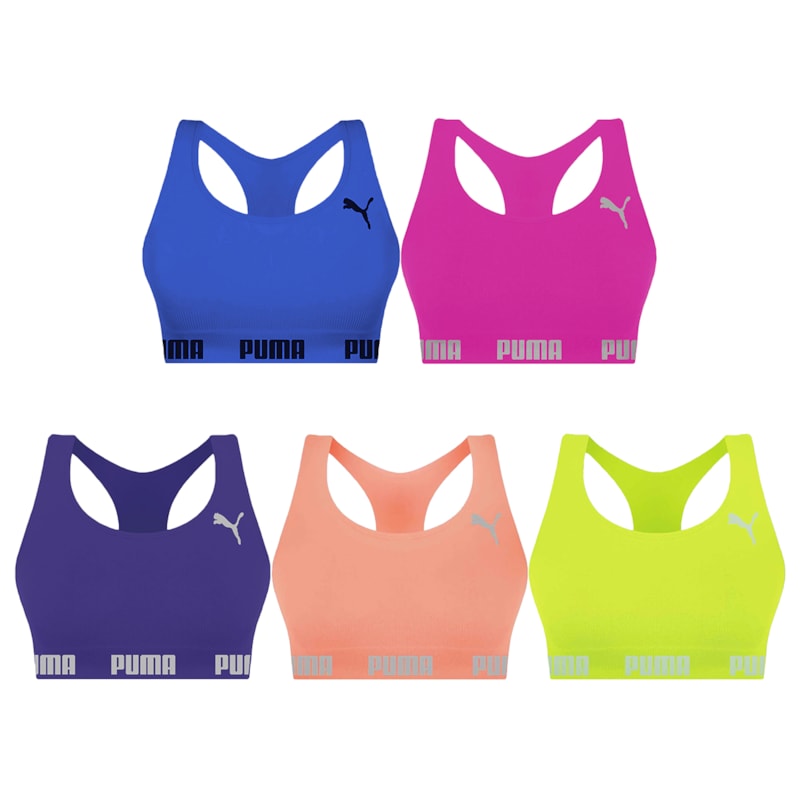 Kit 5 Tops Puma Nadador Sem Costura Feminino