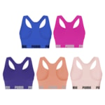 Kit 5 Tops Puma Nadador Sem Costura Feminino