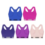 Kit 5 Tops Puma Nadador Sem Costura Feminino