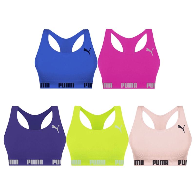 Kit 5 Tops Puma Nadador Sem Costura Feminino