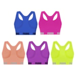 Kit 5 Tops Puma Nadador Sem Costura Feminino