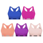 Kit 5 Tops Puma Nadador Sem Costura Feminino