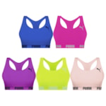 Kit 5 Tops Puma Nadador Sem Costura Feminino