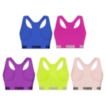 Kit 5 Tops Puma Nadador Sem Costura Feminino