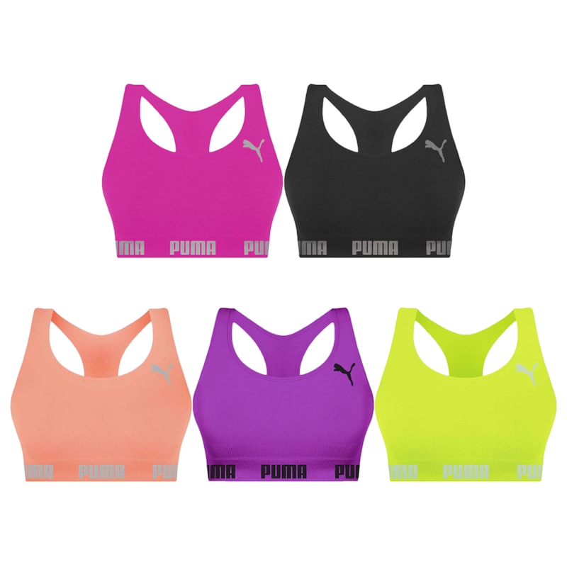 Kit 5 Tops Puma Nadador Sem Costura Feminino