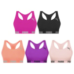 Kit 5 Tops Puma Nadador Sem Costura Feminino