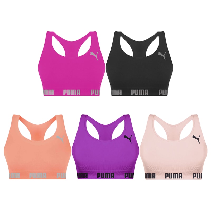 Kit 5 Tops Puma Nadador Sem Costura Feminino