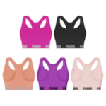 Kit 5 Tops Puma Nadador Sem Costura Feminino