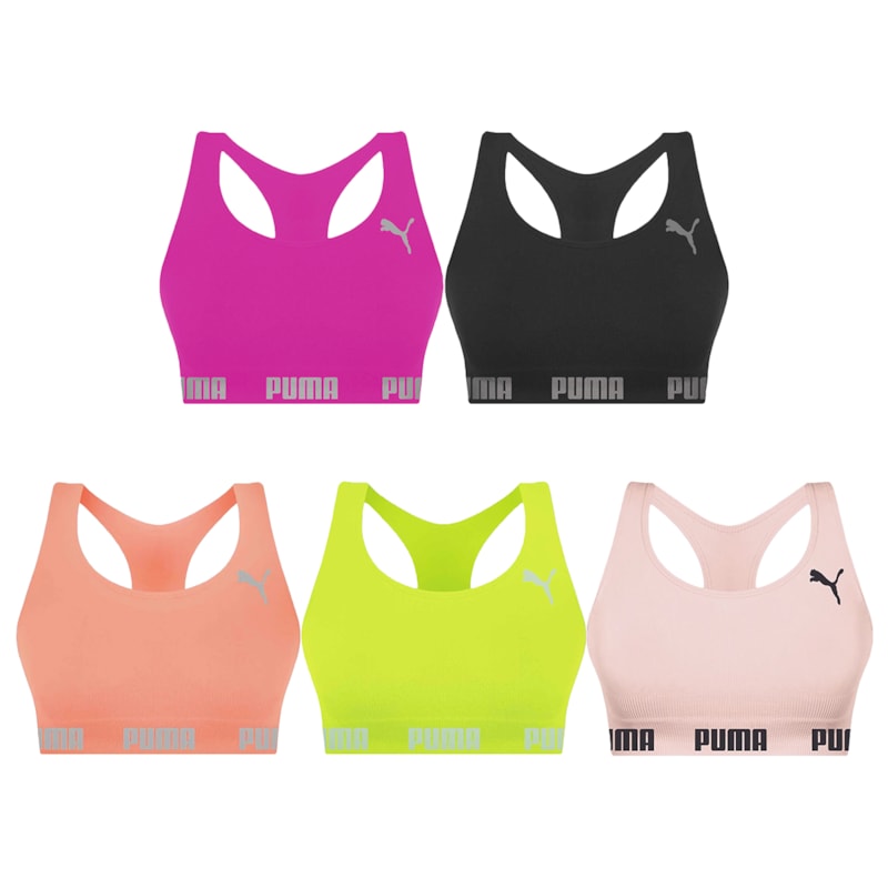 Kit 5 Tops Puma Nadador Sem Costura Feminino