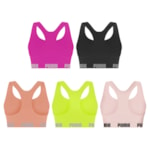 Kit 5 Tops Puma Nadador Sem Costura Feminino