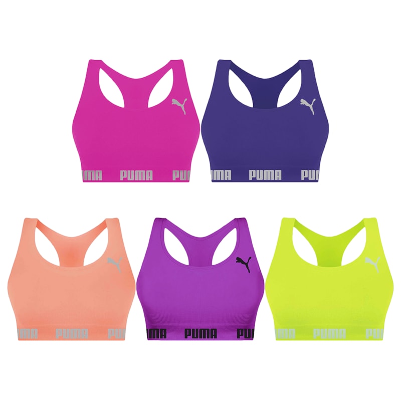 Kit 5 Tops Puma Nadador Sem Costura Feminino