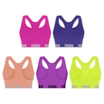 Kit 5 Tops Puma Nadador Sem Costura Feminino