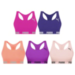 Kit 5 Tops Puma Nadador Sem Costura Feminino