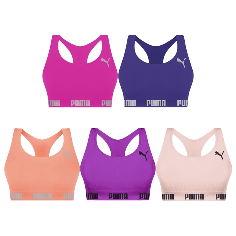 Kit 5 Tops Puma Nadador Sem Costura Feminino