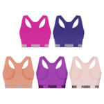 Kit 5 Tops Puma Nadador Sem Costura Feminino