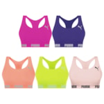 Kit 5 Tops Puma Nadador Sem Costura Feminino