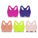 Kit 5 Tops Puma Nadador Sem Costura Feminino