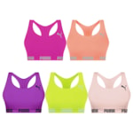 Kit 5 Tops Puma Nadador Sem Costura Feminino