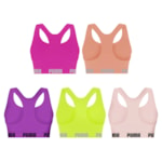 Kit 5 Tops Puma Nadador Sem Costura Feminino