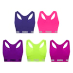 Kit 5 Tops Puma Nadador Sem Costura Feminino