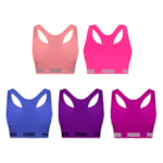 Kit 5 Tops Puma Nadador Sem Costura Feminino