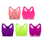 Kit 5 Tops Puma Nadador Sem Costura Feminino