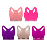 Kit 5 Tops Puma Nadador Sem Costura Feminino