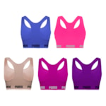 Kit 5 Tops Puma Nadador Sem Costura Feminino