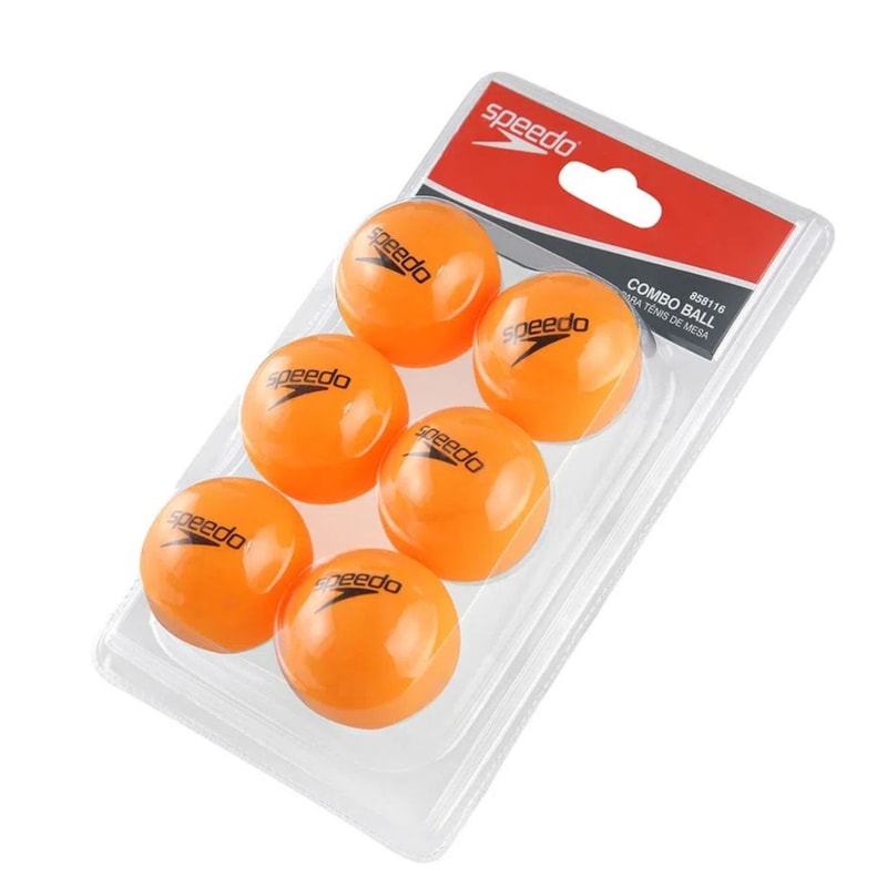 Kit 6 Bolas Tênis de Mesa Speedo Combo Ball - Laranja